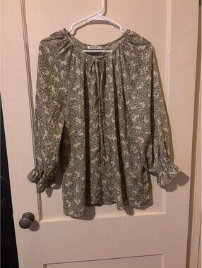 Staccato floral peasant blouse Large